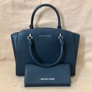Michael kors Ellis Leather Satchel with Wallet